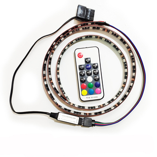 LED电脑机箱灯带5V灯条加磁12v主板同步遥控幻彩变色DIY呼吸灯RGB