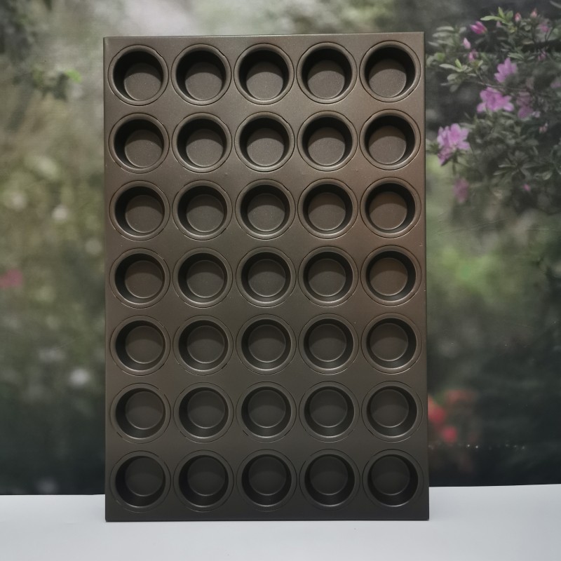 QN9307乾能35连圆模无水蛋糕模脆皮蛋糕模拔丝蛋糕鸡蛋糕模具不粘