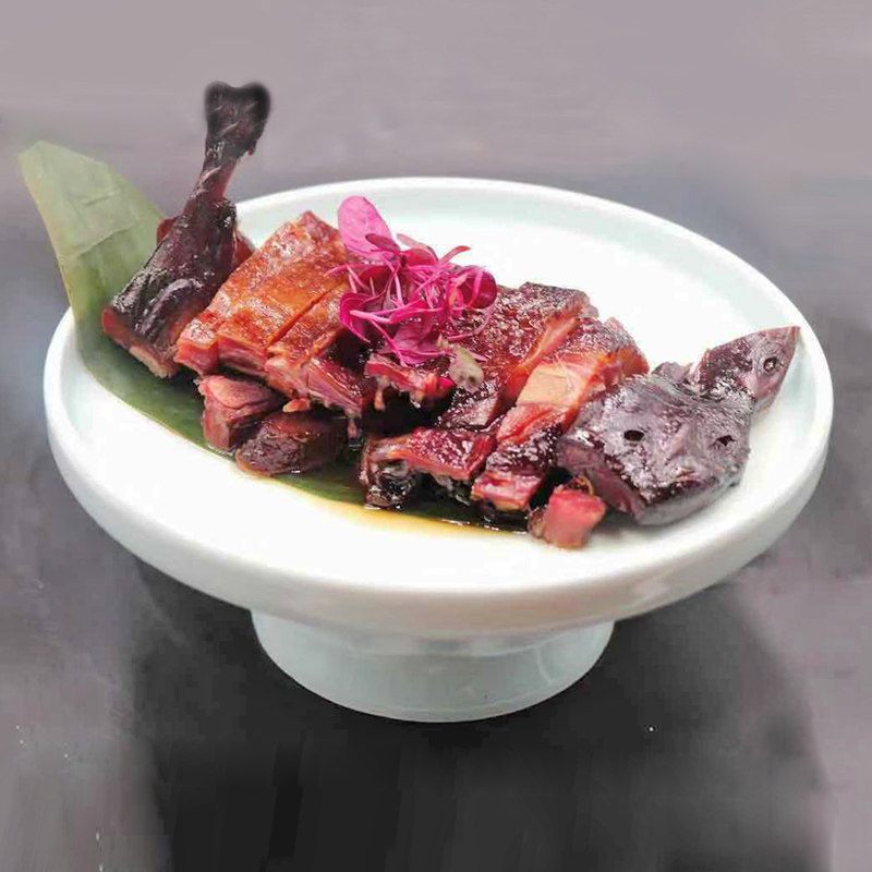 酒店用品青瓷冷菜高脚果盘碗个性意境菜创意餐具农家乐特色餐具盘
