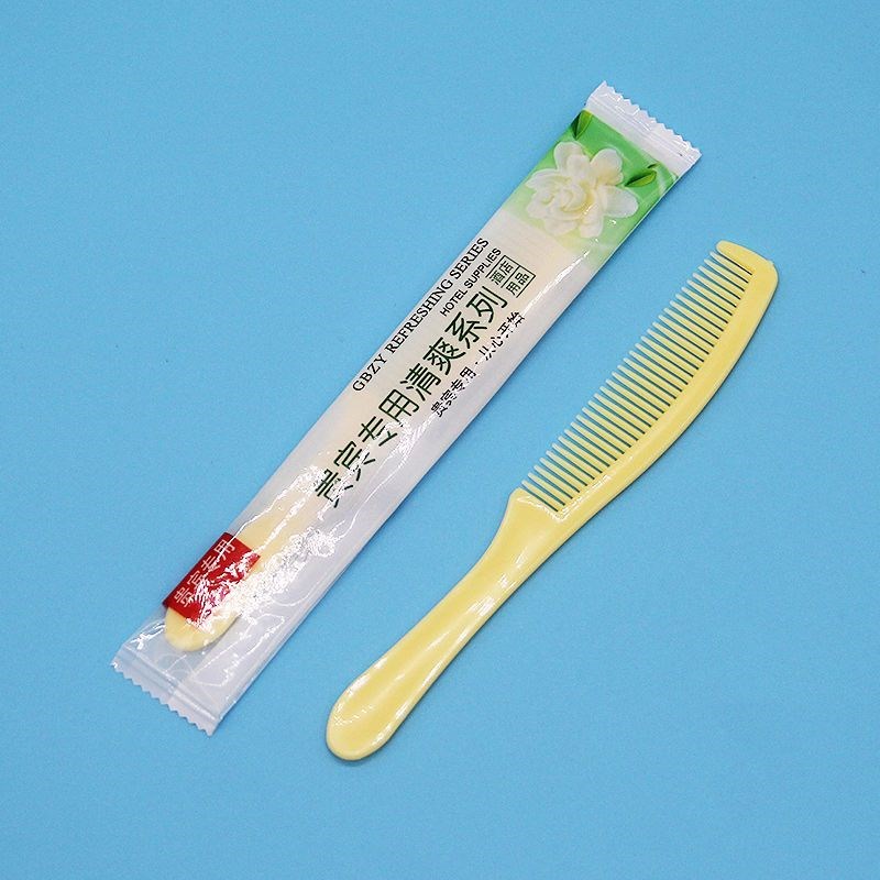 酒店专用一次性小梳子宾馆民宿用的长把梳小麦秸秆梳旅馆洗漱用品