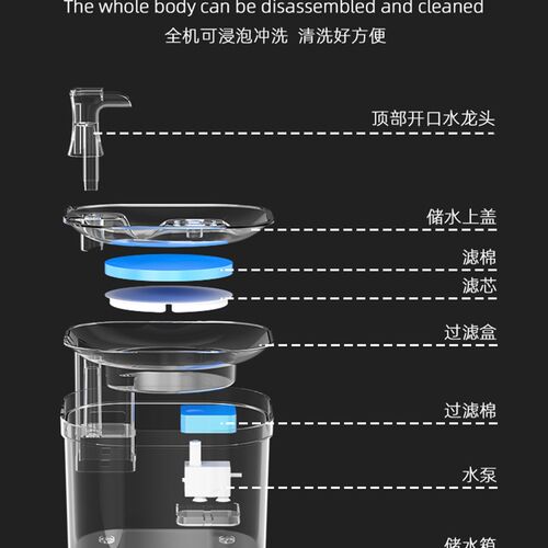 透明宠物饮水机通用猫狗饮水器滤芯喝水器活性炭离子滤棉零配件