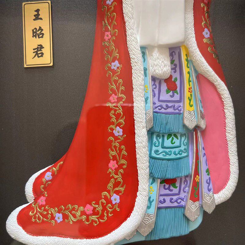 王昭君 中国特色手工艺品传统人物挂件墙饰 泥人张彩塑精美礼盒