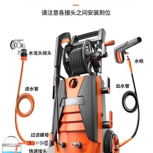 亿力超高压洗车机家用220v自动洗车泵高压水枪洗车器大功率清洗机