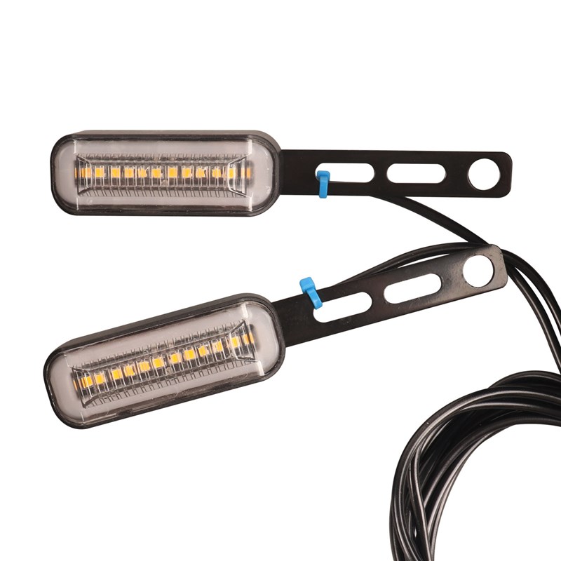 12V-48v-60v电动车摩托车加装转向灯流水闪光led高亮直支架转向灯