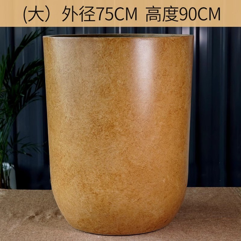北欧简约水泥花盆客厅民宿商场创意落地镁泥盆载包邮工厂直发