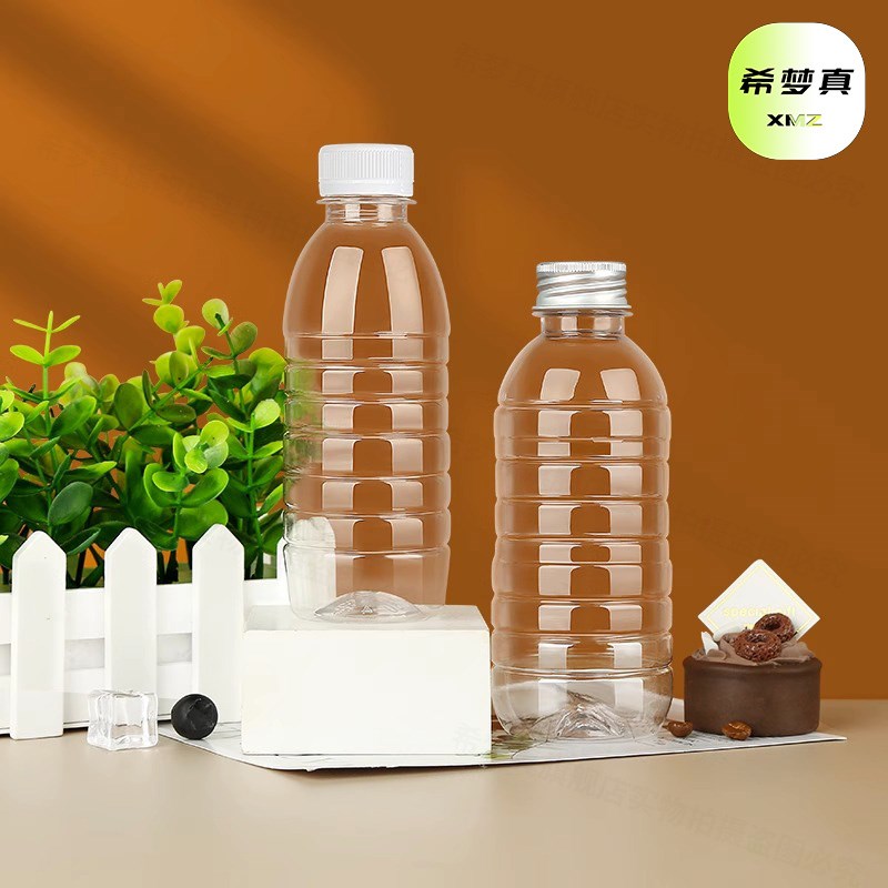 果汁瓶一次性带盖奶茶杯商用打包塑料甘蔗凉茶酸梅汤冷饮豆浆瓶子图片