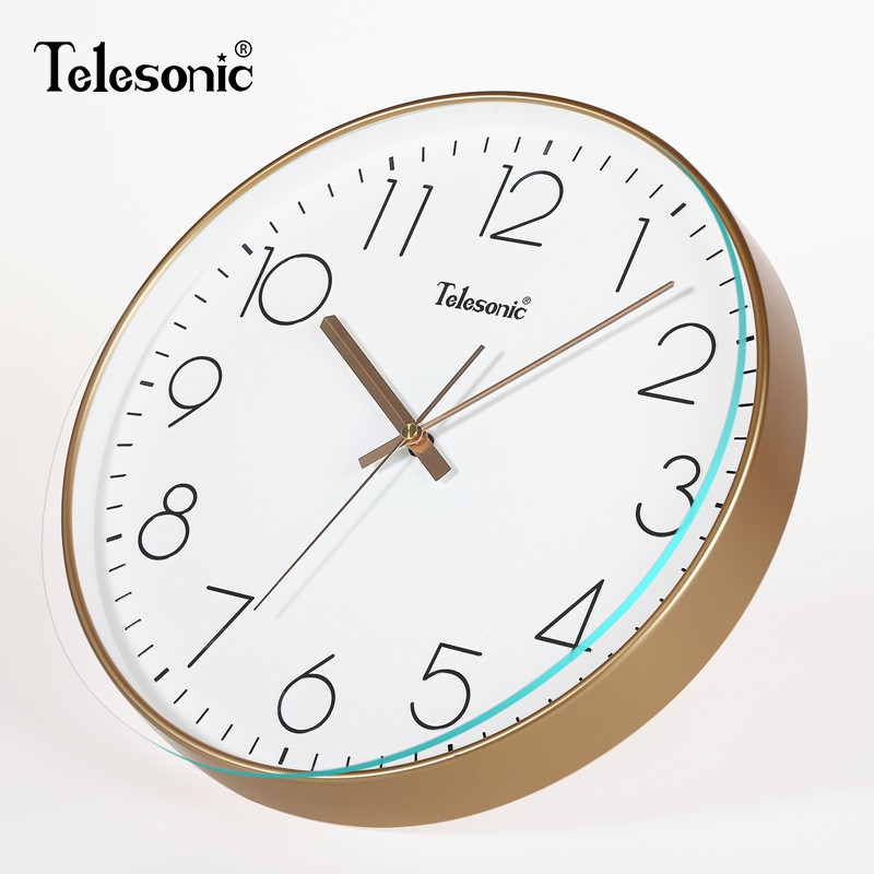 TELESONIC/天王星北欧静音挂钟简约现代客厅卧室创意潮流时英钟表