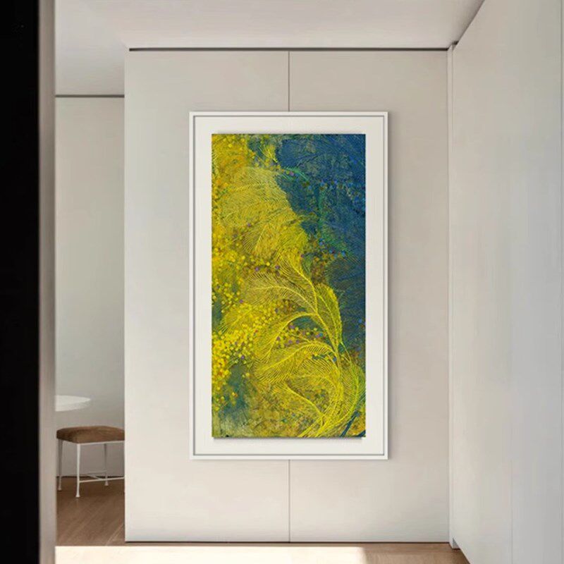 星河映海 现代简约装饰画玄关过道壁画餐厅抽象竖版挂画轻奢极简