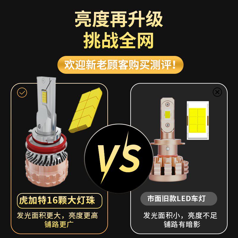 11-14-16-19款起亚k5led大灯远光近光雾灯改装激光超亮前汽车灯泡