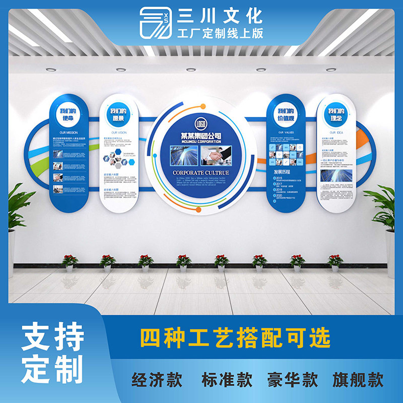 企业文化墙定制形象墙展示墙宣传墙设计公司文化背景墙装饰3d立体