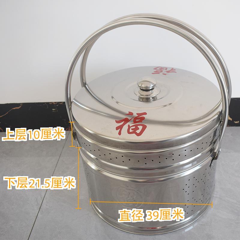 不锈钢手提篮子水果篮大容量拜神篮多层菜篮双层拜祖公篮子