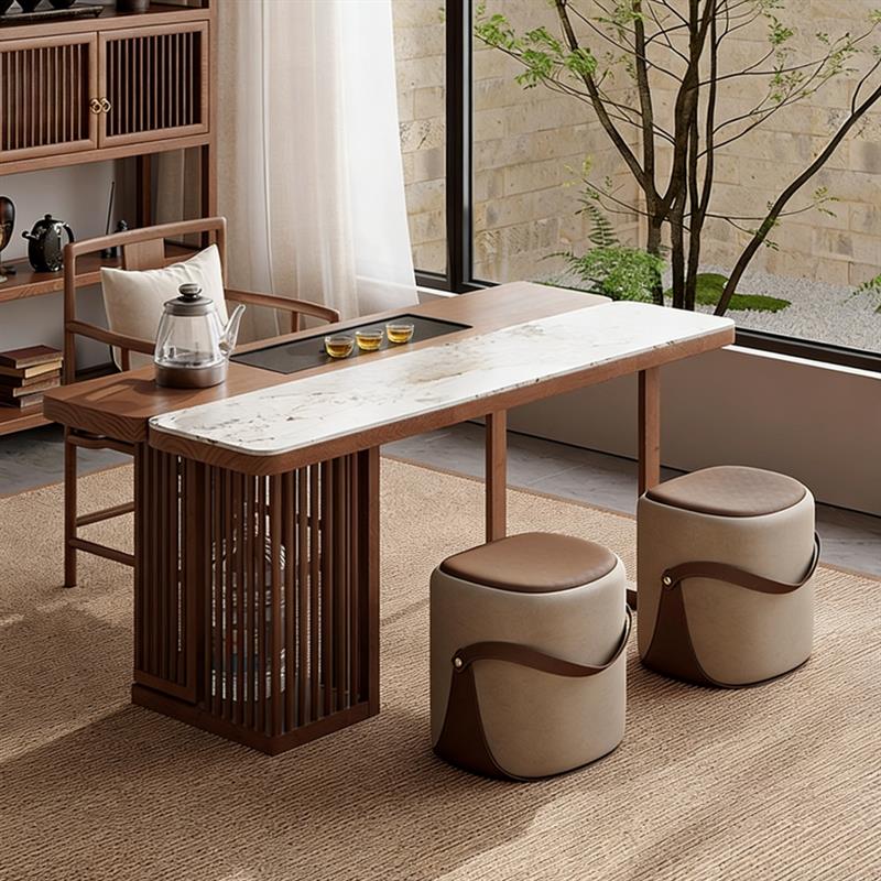 2026新款小户型阳台茶桌家用简约实木茶台新中式客厅喝茶桌茶几桌