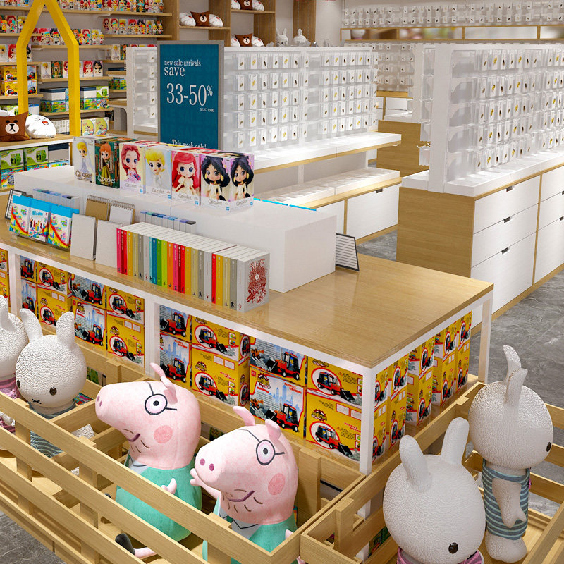 精品店饰品货架展示架头饰挂件耳环中岛柜摆台美妆展示柜陈列架