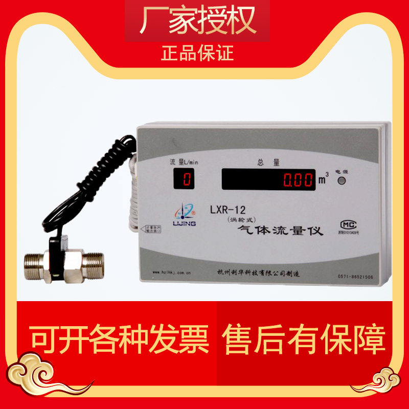气体流量仪 涡轮式氧气流量计 管道流量表集中供氧测量 LXR-12