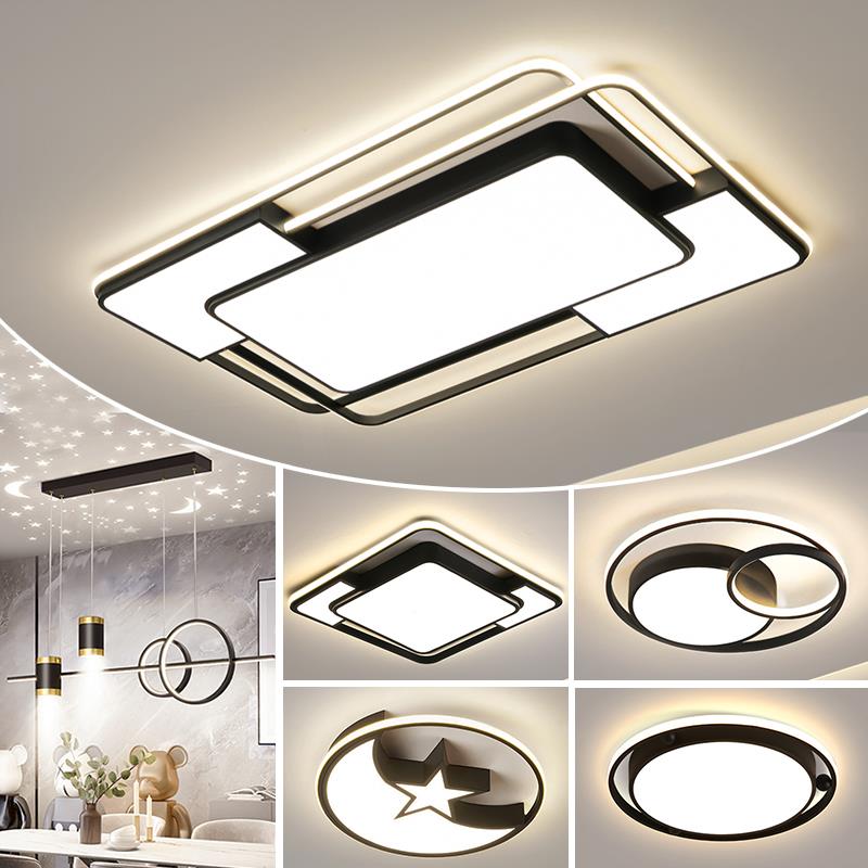 LED客厅灯现代简约大气智能吸顶灯新款灯具组合全屋套餐包安装