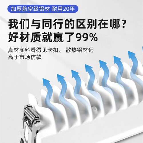 护眼格栅灯嵌入式磁吸线条灯无边框射灯led天花灯客厅无主灯照明