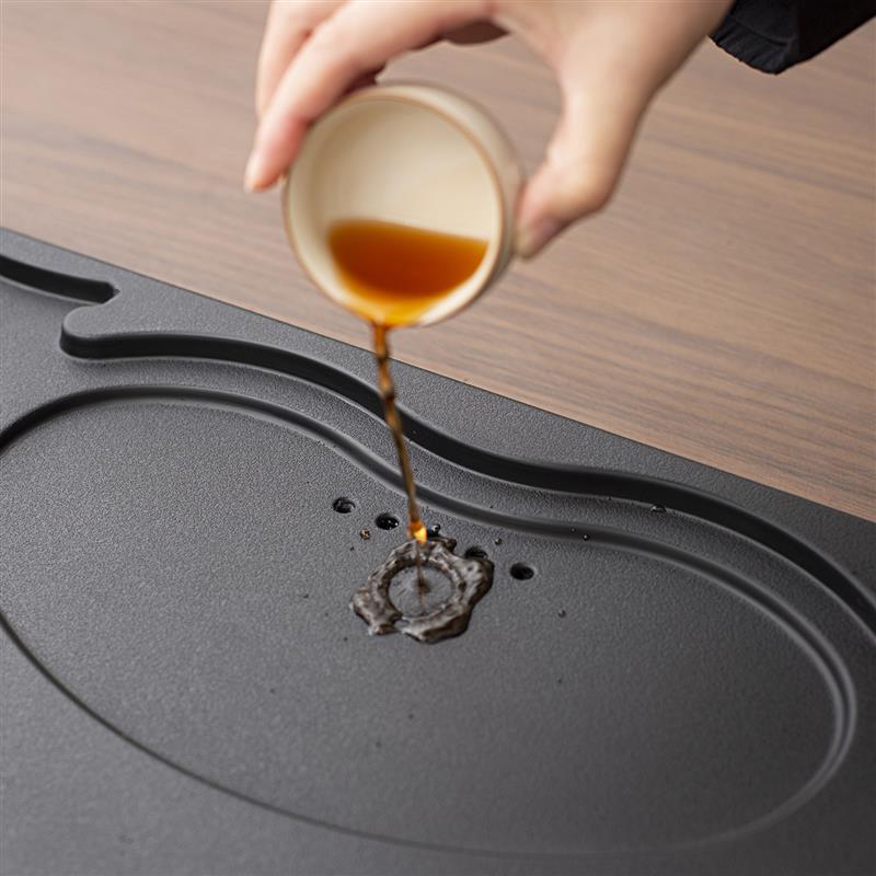 整块茶盘家用客厅高端大气上档次功夫茶具茶海排水干泡台茶托盘图片