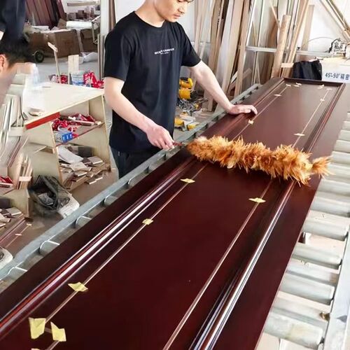 烤漆实木护墙板新中式电视背景墙客厅边框沙发床头装饰集成板快装