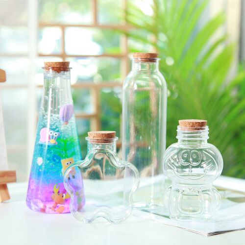 海洋瓶diy材料包水宝宝泡大珠漂流儿童手工水晶瓶许愿瓶塑料瓶