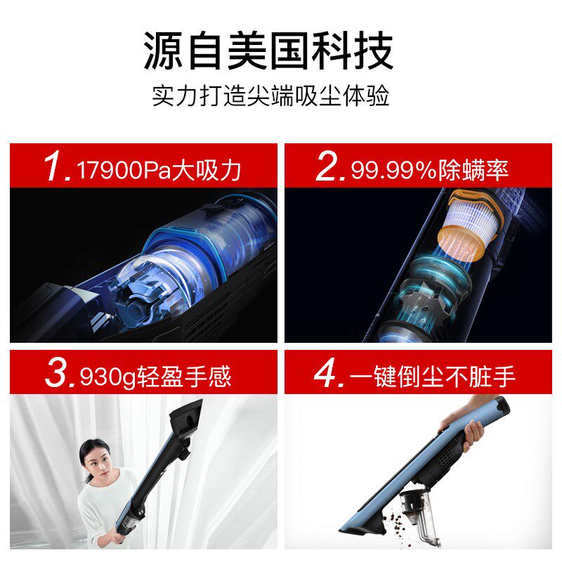 Shark鲨客吸尘器毛发防缠绕家用大吸力无线手持多功能L1