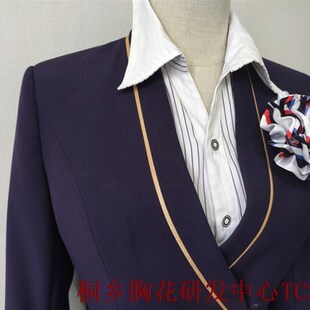 厦门地铁工作人员胸花肩花丝巾免打花实用懒人方便丝巾花无标记
