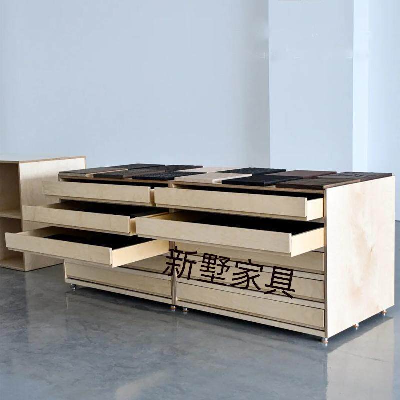 轻奢海洋板流水台展示架创意中岛柜买手店柜台样品收纳柜饰品斗柜