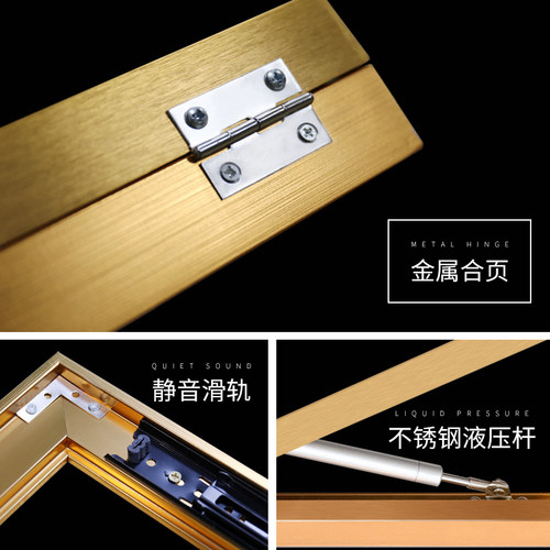 新中式风格电表箱装饰画免打孔入户玄关配电箱遮挡挂画横版液压