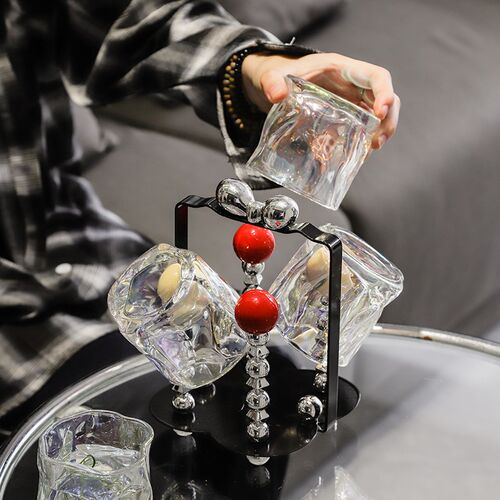 轻奢高颜值水杯倒挂架家用马克杯子沥水架厨房台面茶杯收纳置物架