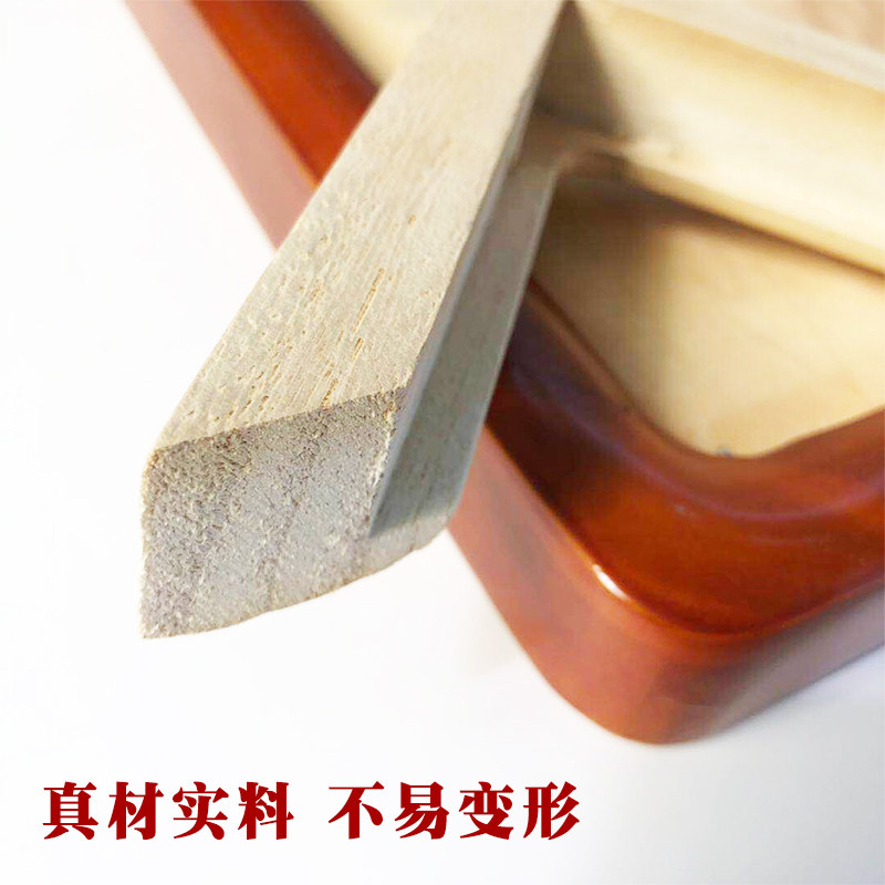 画框桐木实木国画框正方形斗方桐木圆角框条装裱画框多尺寸定做