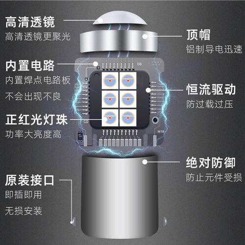 适用17-20款荣威i6/ei6/i6plus刹车灯18led爆闪刹车灯19尾灯改装