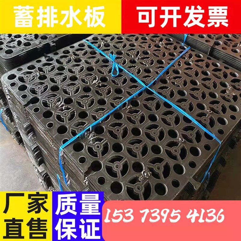 排水板塑料蓄屋顶绿化楼顶花园阻根防排水板滤水板高强度导疏水板