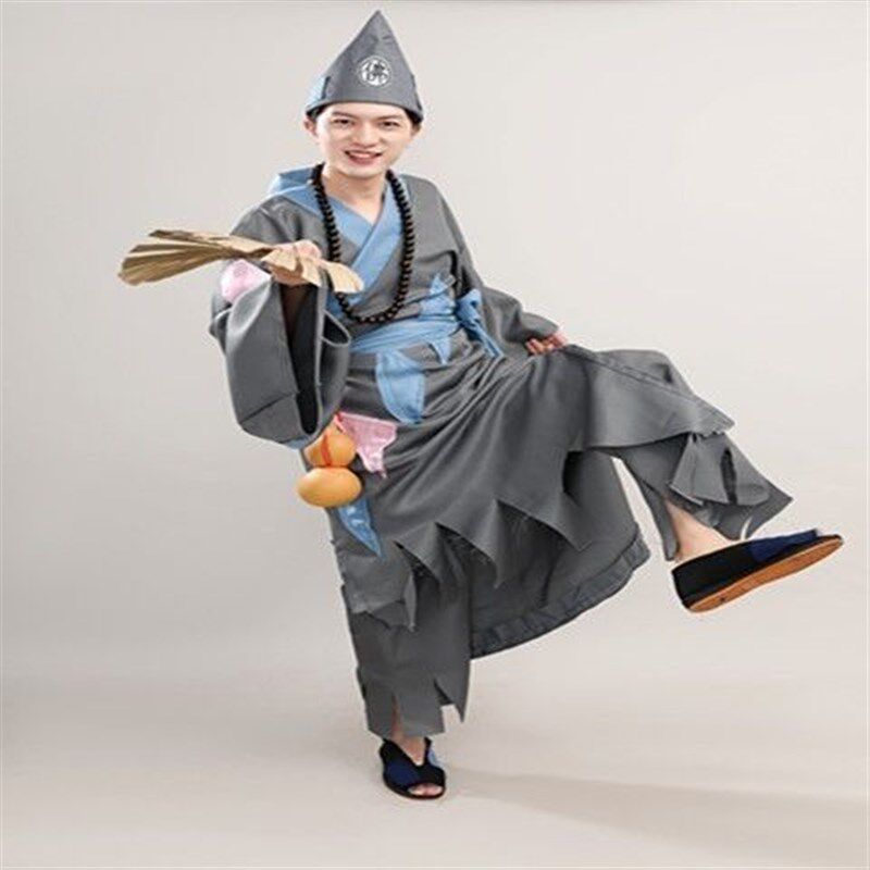 古装汉服济公服装男全套叫花子乞丐要饭破衣红外补光杯侧高音哨子
