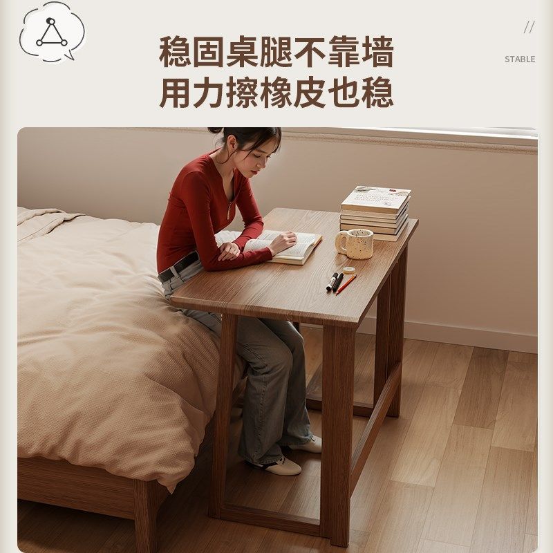 折叠书桌小户型家用儿童学习桌实木学生简易书桌2024新款成人办公