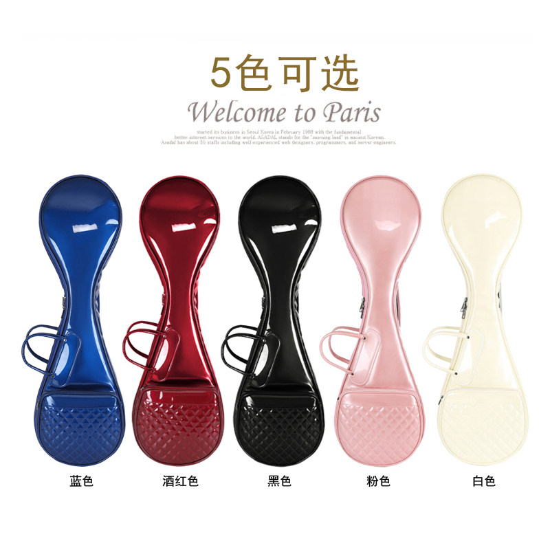 明佳漆皮琵琶包 加厚防水双肩背琵琶琴包套袋软包