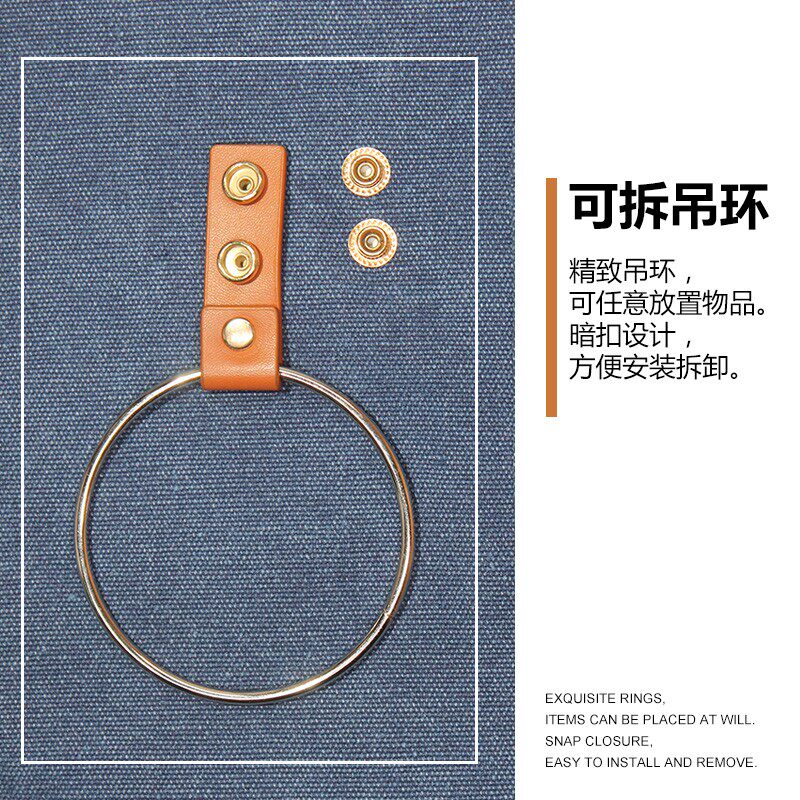 理发店牛仔围裙定制印logo发型师专用女时尚背带美发师男士工作服