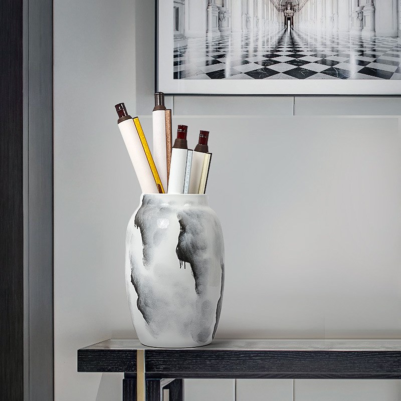 新中式家居摆设样板房间软装饰品陶瓷艺术酒店客厅电视柜书房摆件