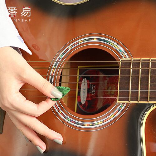 J吉他拨片A1P80-电吉他配件彩色赛璐璐民谣指弹片拨弦扫弦片乐