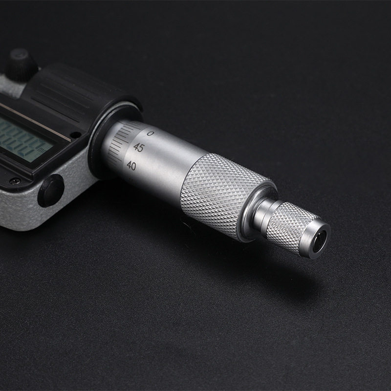广陆单尖头数显千分尺0-25mm电子螺旋测微器单尖头外径千分尺50mm