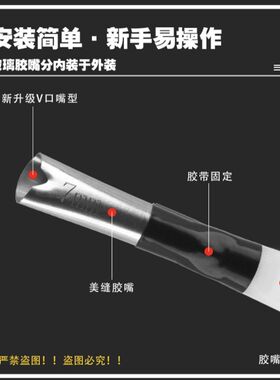 新款V口型不锈钢胶嘴门窗外墙结构胶嘴打胶神器美容胶玻璃胶套装