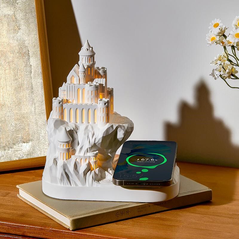 魔法城堡无线充电小夜灯床头卧室氛围台灯香薰摆件男生日结婚礼物