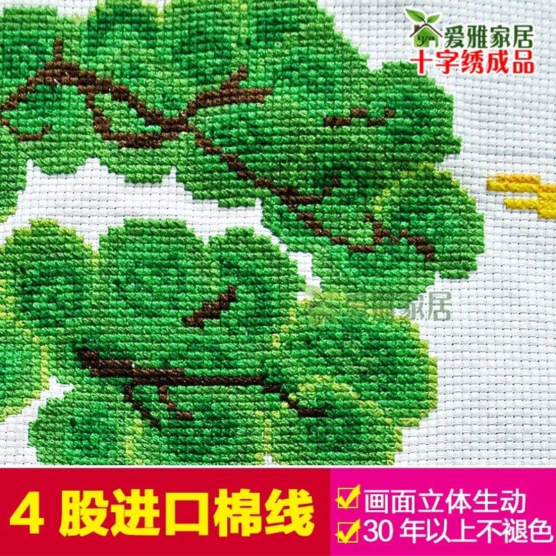 2021新款绣棉线绣十字绣寿字成品机绣百寿图客厅已绣好的出售新品