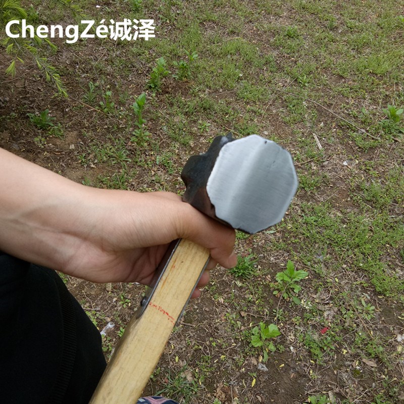 八角爷头刀劈柴手工木工斧头木匠全钢专用手斧子户外开山砍树大号