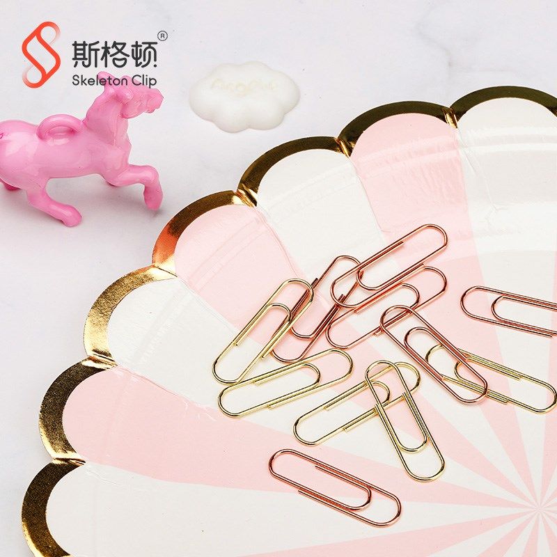 斯格顿彩色曲别针办公用品财务收纳异型动物爱心弹簧钢金属回形针