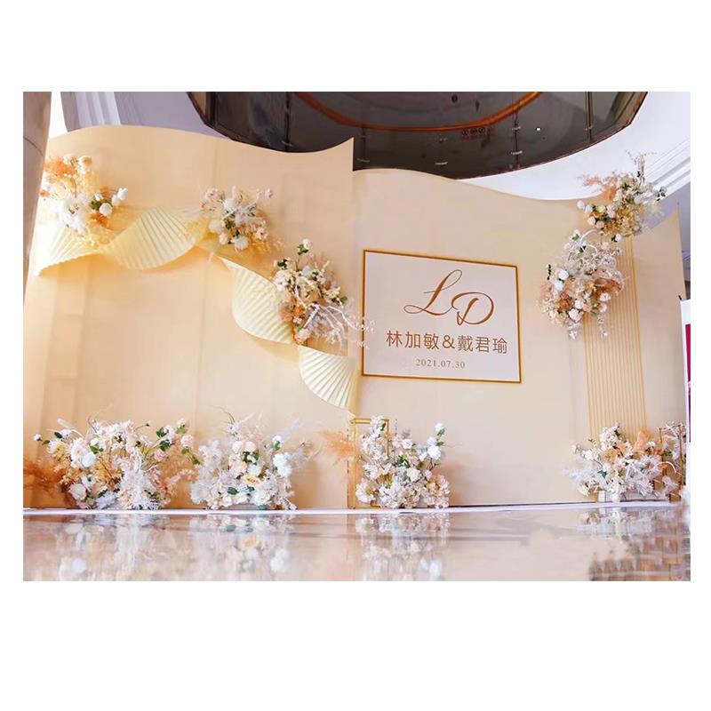 kt板结婚婚礼订婚庆出阁现场布置装饰酒店农村户外室外背景墙套餐