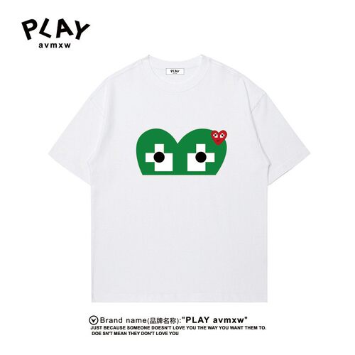 PLAYAVMXW爱心刺绣纯棉男女T恤