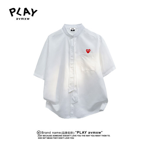 PLAYAVMXW潮牌宽松百搭短袖衬衫