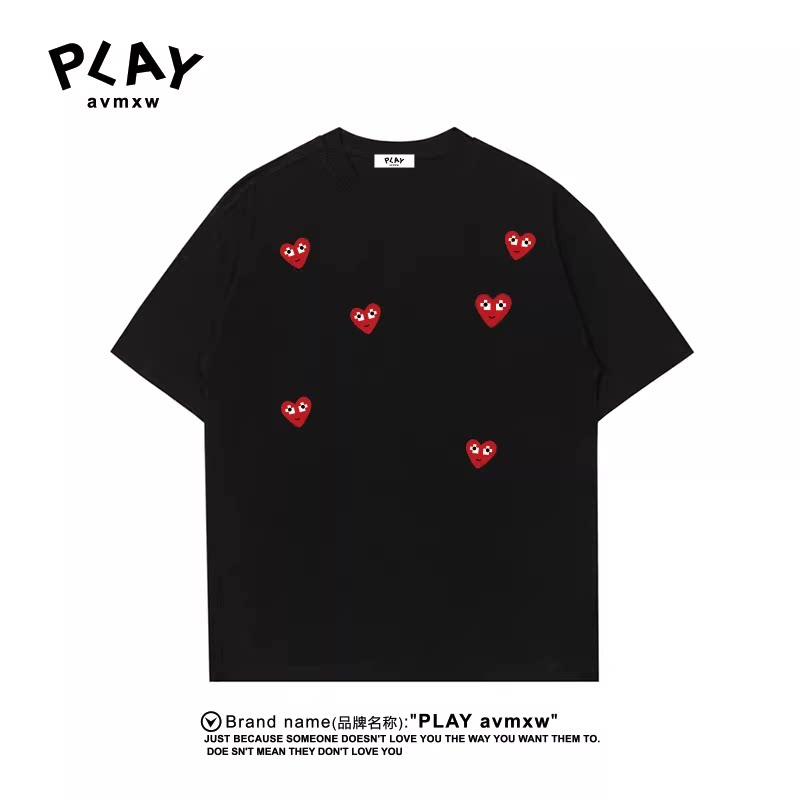 PLAYAVMXW官方短袖T恤纯棉爱心图片
