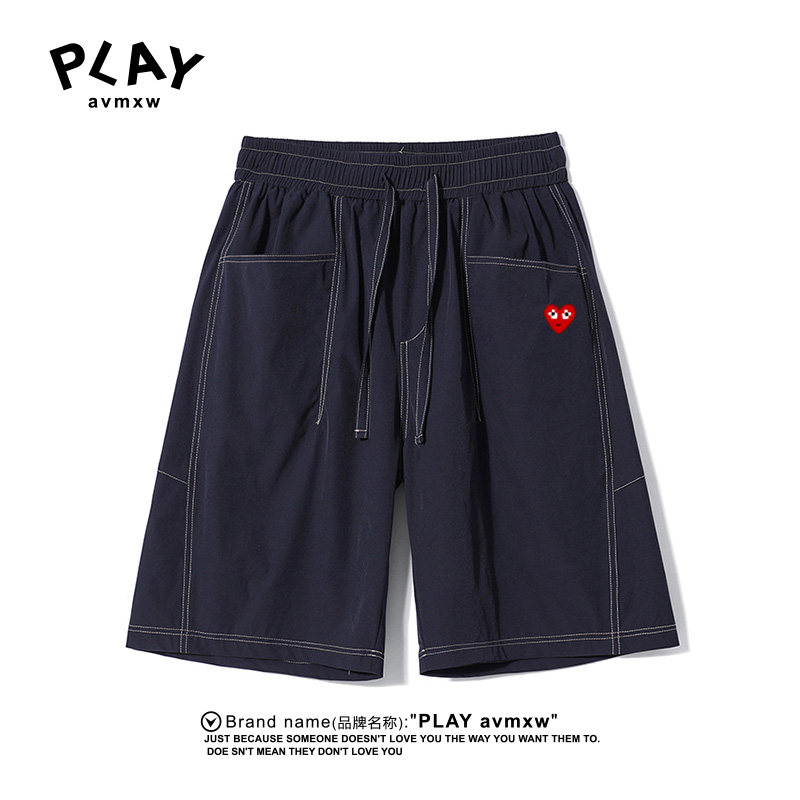 PLAYAVMXW潮牌爱心大码牛仔短裤