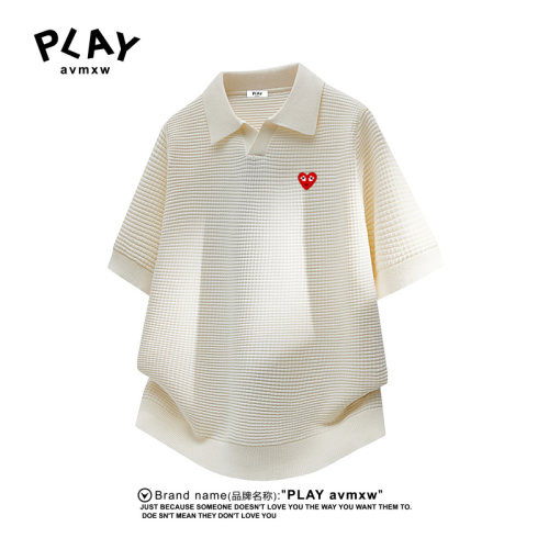 PLAYAVMXW华夫格纹POLO衫短袖