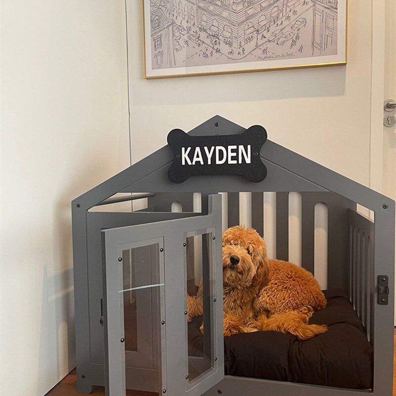 伍伍德狗屋屋实木狗屋大狗金毛猎犬豪华可拆卸和可清洗的狗屋室内
